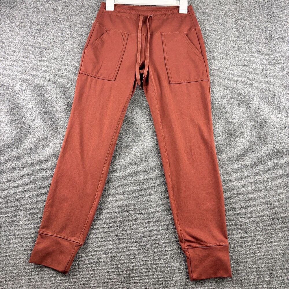 RBX Jogger Pants Womens S Rust Terracotta Drawstring Cuffed Pocket